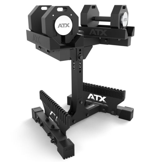 ATX® Octa-Dumbbells 2 x 24 kg - Verstellbare Hanteln inkl. Ablageständer