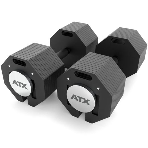 ATX® Octa Dumbbells - Verstellbare Kurzhantel - 2 x 53 kg