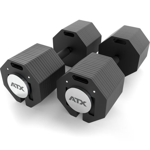 ATX® Octa Dumbbells - Verstellbare Kurzhantel - 2 x 65 kg