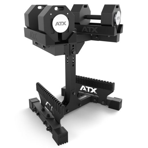 ATX® Octa-Dumbbells 2 x 36 kg - Verstellbare Hanteln inkl. Ablageständer