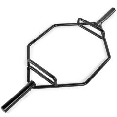 Rahmenhantel Hex-Bar Ø 50 mm B-Ware, schwarz, zum Sonderpreis, Belastbarkeit 300 kg, die Trap Bar zum schweren Schulterheben / Shrugs, Kreuzheben, Kniebeugen
