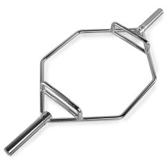 Rahmenhantel Hex-Bar Ø 50 mm B-Ware, verchromt, zum Sonderpreis, Belastbarkeit 300 kg, die Trap Bar zum schweren Schulterheben / Shrugs, Kreuzheben, Kniebeugen