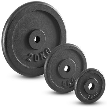 Hantelscheiben Guss - 30 mm - schwarz | Gewichtsscheiben | Scheibengewichte