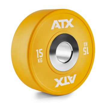 15 kg ATX® Loadable Dumbbell Bumpers - gelbe kompakte Hantelscheibe