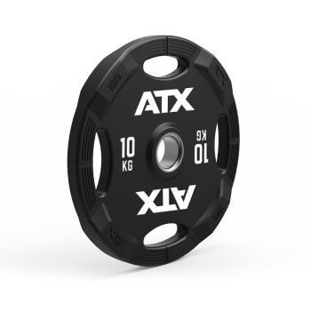 ATX® Polyurethan 4-Grip Hantelscheibe 50 mm - Gewicht 10 kg (Hantelscheiben 50mm)