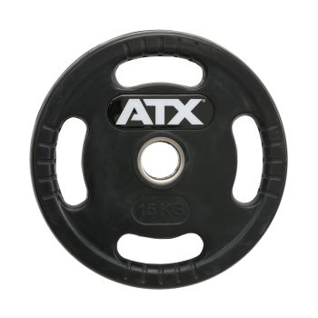 ATX® Logo-Gripper - gummierte Hantelscheiben - 50 mm - 15,0 kg