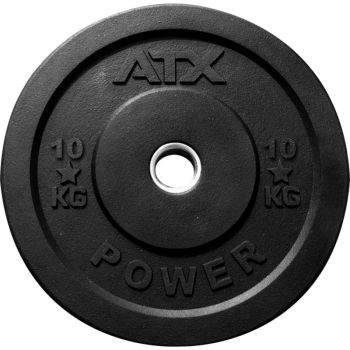ATX® Rough Rubber Bumper Plates / Hantelscheiben schwarz 10 kg