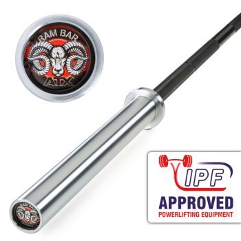 ATX® RAM BAR II - Powerlifting Bar - internationaler Standard - Black Oxid / Hardchrome  - IPF approved