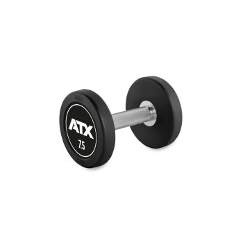 Rubber Dumbbell - ATX Logo -  7.5 kg