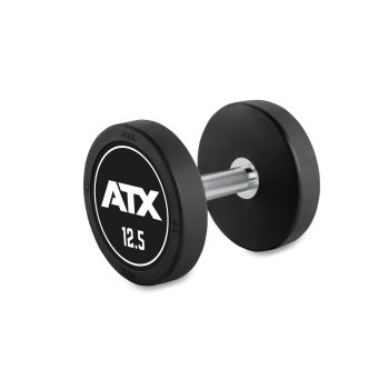 Rubber Dumbbell - ATX Logo -  12.5 kg