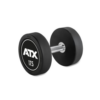 Rubber Dumbbell - ATX Logo -  17.5 kg