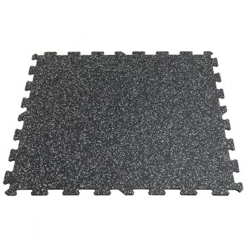 Rubber Puzzle Mat - schwarz / grau - 956 x 956 x 8 mm (Bodenbelag)