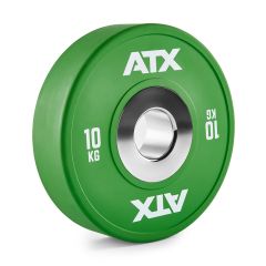10 kg ATX® Loadable Dumbbell Bumpers - grüne kompakte Hantelscheibe