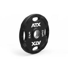 ATX® Polyurethan 4-Grip Hantelscheibe 50 mm - Gewicht 5 kg (Hantelscheiben 50mm)