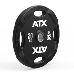ATX® Polyurethan 4-Grip Hantelscheibe 50 mm - Gewicht 20 kg (Hantelscheiben 50mm)