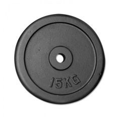 15 kg Hantelscheiben Guss - 30 mm - schwarz | Gewichtsscheiben | Scheibengewichte