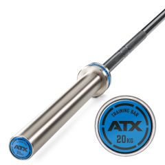 ATX® Training Bar / Trainingshantelstange 20 kg Black Oxid / Chrome, 220 cm lang
