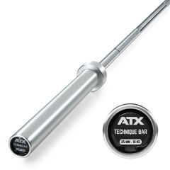 ATX® Weightlifting Technique Bar 10 kg - 220 cm lang, Technik Langhantel mit Aluminium-Scheibenaufnahmen