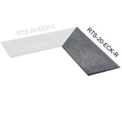 Gymfloor® Bodenbelag - Rubber Tile System - Aufgehkante 20 mm - Eck-Rechts 