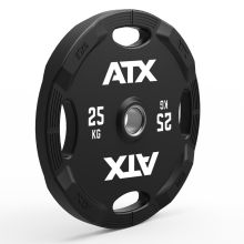 ATX® Polyurethan 4-Grip Hantelscheibe 50 mm - Gewicht 25 kg (Hantelscheiben 50mm)