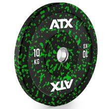  ATX® Color splash Bumper Plate / Vollgummi Hatelscheibe - 10 kg - green (Hantelscheiben)