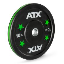 ATX® Color Stripes Bumper Plates / Hantelscheiben - 10 kg - schwarz / grün