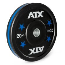 ATX® Color Stripes Bumper Plates / Hantelscheiben - 20 kg - schwarz / blau
