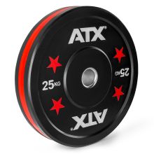 ATX® Color Stripes Bumper Plates / Hantelscheiben - 25 kg - schwarz / rot
