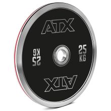 25 kg Hantelscheibe - ATX® Calibrated Steel Plates - Black Line, maschinenkalibrierte Hantelscheibe aus Vollstahl in exellenter Qualität