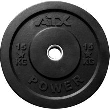 ATX® Rough Rubber Bumper Plates / Hantelscheiben schwarz 15 kg