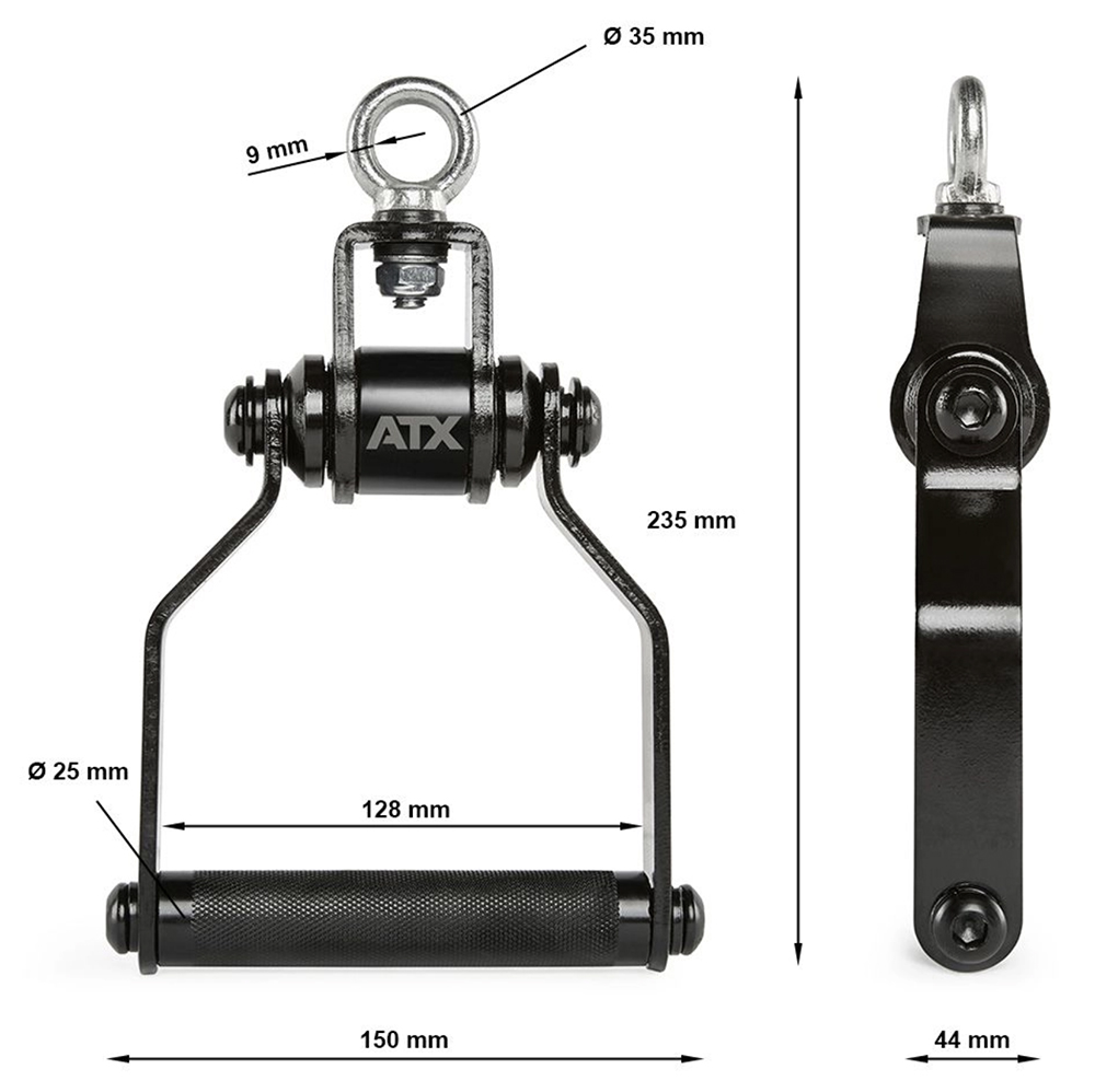 Atx Rotation Row Handle ATX® Black Line - Rotation Single Handle - Einhandgriff
